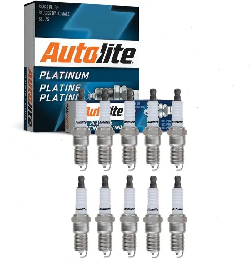 10 Pc Autolite Platinum Spark Plugs Compatible With Ford Excursion 6.8L V10 2000-2005 1