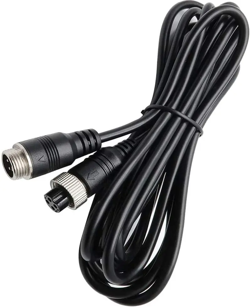 10Ft/3M Car 4Pin Aviation Video Extensioncable For, Cctv Rearview Camera Truck Trailer Camper Bus Motorhome Vehicle Backup Monitor Waterproof Shockproof System 1