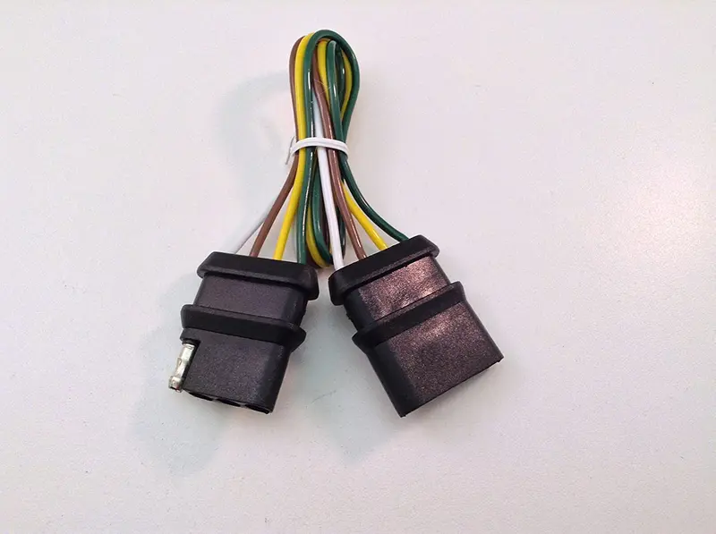 12" Trailer Wire 4 Way Wire Flat Harness/Connector Extension -18 Gauge 1