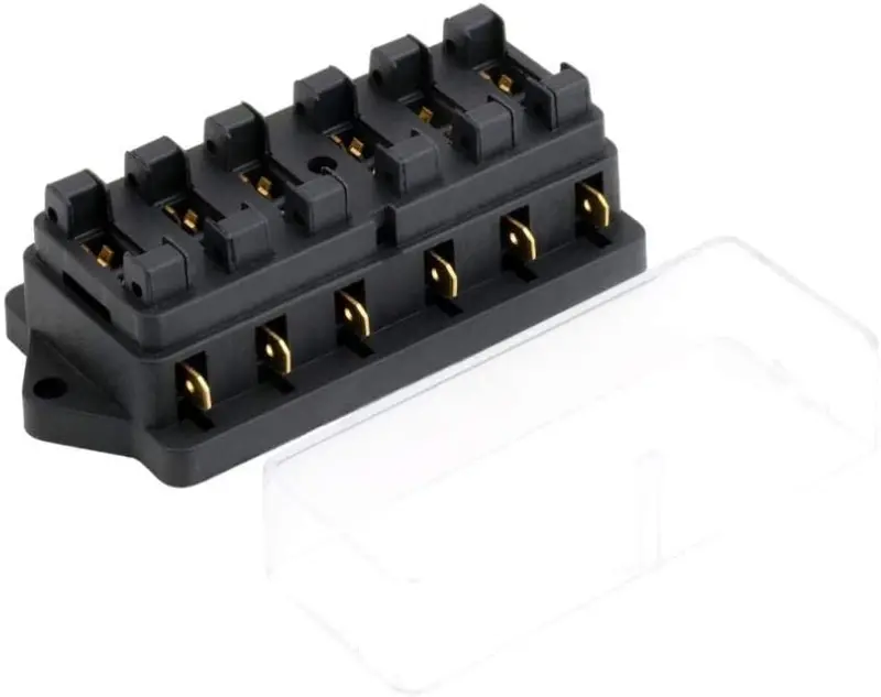 12V 6 Way Fuse Box Block Fuse Holder Box Car Vehicle Circuit Automotive Blade Car Fuse Accessory Tool 1