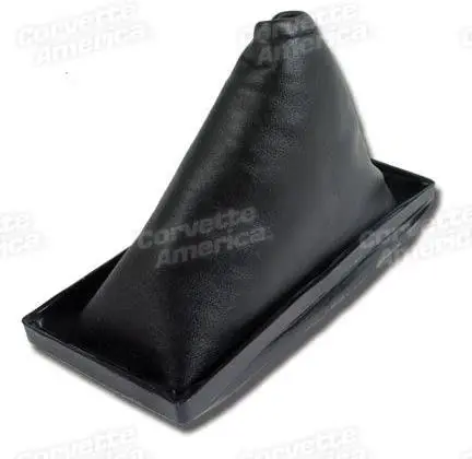 1977-1982 C3 Corvette Shift Boot Black Leather X2547 1