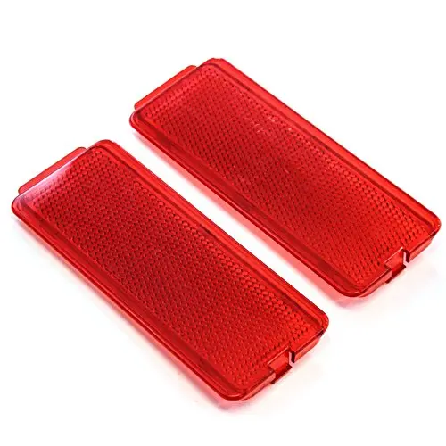 2 Premium Door Reflectors Interior Red Compatible With Ford (1999-2007 Superduty F250 F350 F450 F550 Super Duty & 2000-2005 Excursion) 1