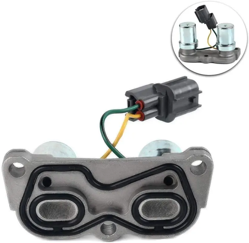 28300-P24-J01 Transmission Dual Shift Solenoid Compatible With 96 97 98 99 00 Honda Civic Cr-V Del Sol Civic At 28300P24j01 Lock-Up Solenoid Transmission Control Solenoid Module Cr Crv 1