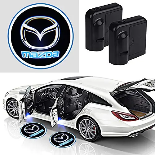2Pcs For Mazda Car Door Logo Projector Lights Led Wireless Car Door Paste Courtesy Welcome Ghost Shadow Lights Lamp Suitable For Mazda All Models 1