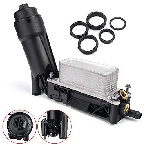 3Mirrors Engine Oil Cooler Assembly Filter Housing Adapter Compatible With 2011 2012 2013 Jeep Wrangler Grand Cherokee Dodge Avenger Challenger Durango Grand Caravan Chrysler 3.6L 3.2L 1
