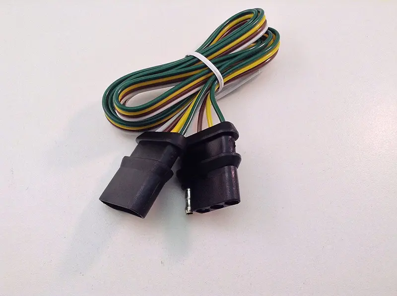 48" Trailer Light Wire Harness 4 Way Wire Flat Connector Extension -18 Gauge 1