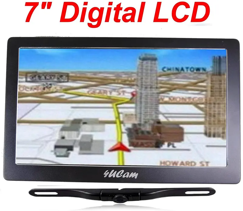 4Ucam 7-Inch Lcd Touch Screen Gps With Wireless Backup License Camera And Bluetooth System 1