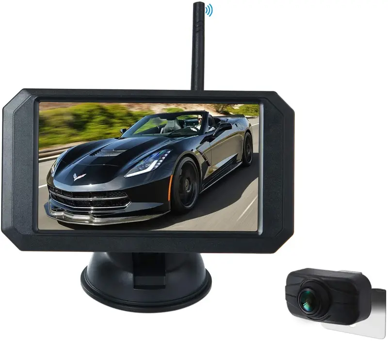 5 Inch Hd Digital Wireless Backup Camera System Ip68 Waterproof Color Monitor Kit For Trucks Cars Hitch Rear Stable 1080P 1