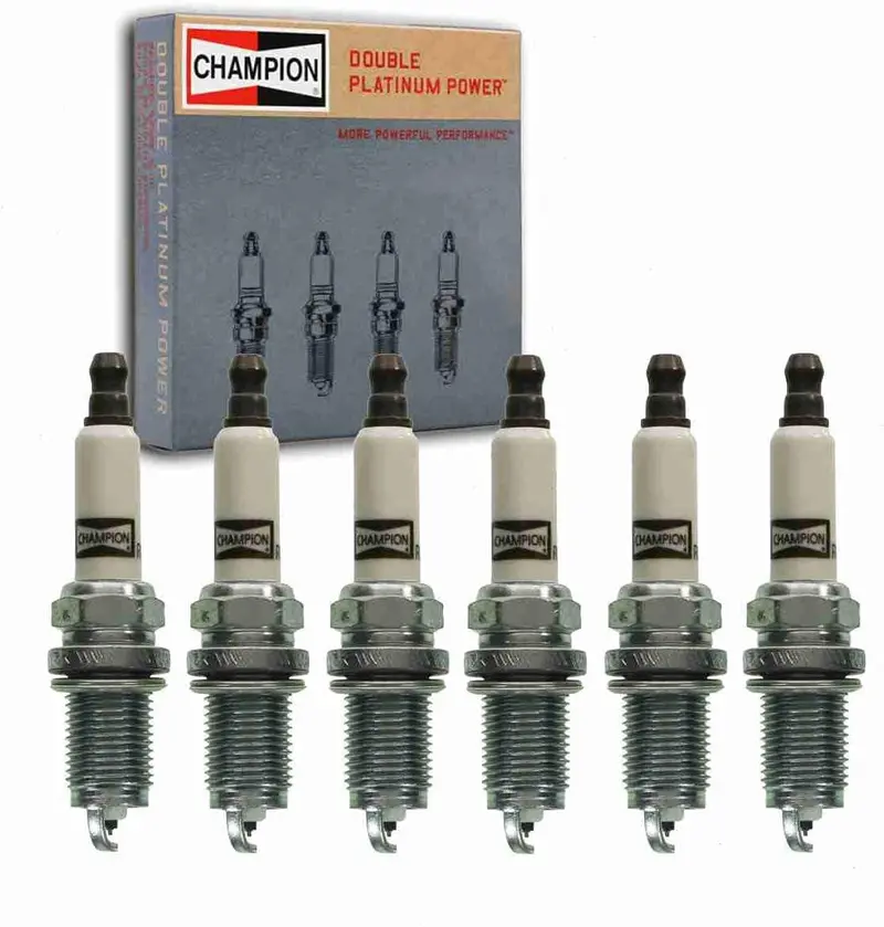 6 Pc Champion Double Platinum Spark Plugs Compatible With Saturn Vue 3.5L V6 2004-2007 1