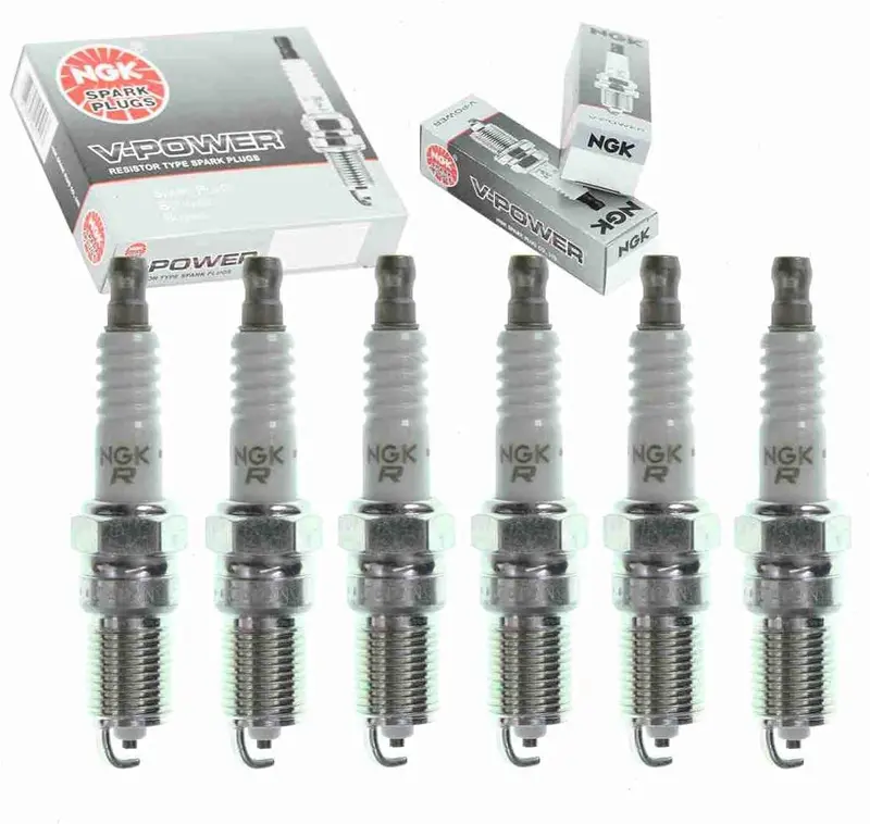 6 Pc Ngk V-Power Spark Plugs Compatible With Chevrolet Impala 3.4L 3.8L V6 2000-2005 1