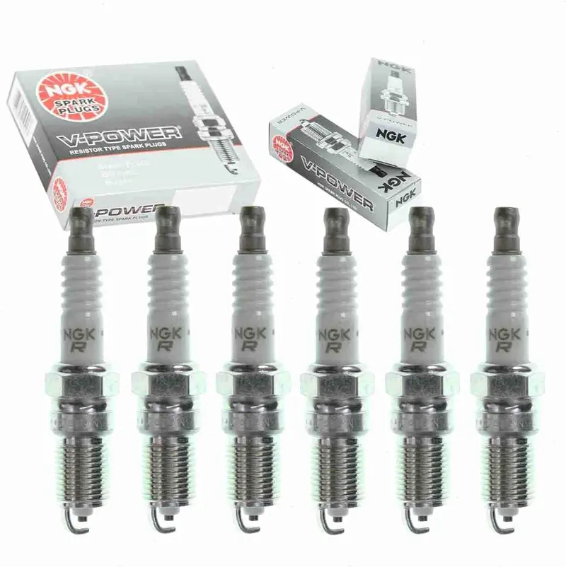 6 Pc Ngk V-Power Spark Plugs Compatible With Mazda Mpv 3.0L V6 2002-2006 1