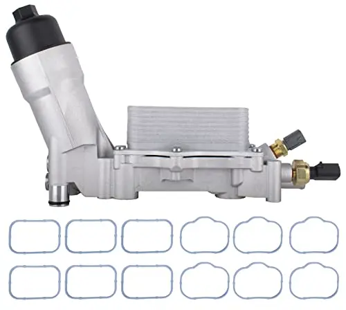 68105583Af Aluminum Engine Oil Cooler, Oil Filter Housing Kit With Gaskets, Sensor Compatible With 2011-2016 Jeep Wrangler Cherokee, Chrysler 200 300, Ram 1500, Dodge 3.6L V6 Engine 926-876 1