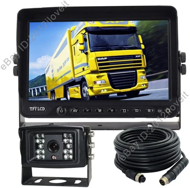 7" Rear View Backup Camera System Cctv For Skid Steer,Rv, Forklift, Box Truck 1