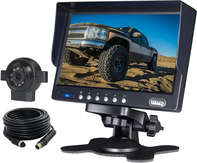 7" Wired Rear View Backup Reverse Side View Camera System Night Vision For Tractor, Truck, Forklift, Heavy Equipment, Excavtor, Skid Steer, Pickup, Van 1