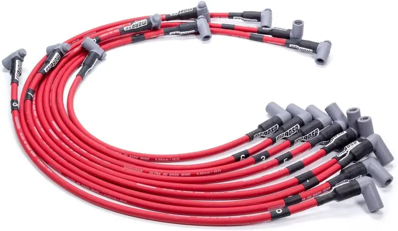 73699 Ultra 40 Spark Plug Wire Set In Red, Fits Small Block Chevy In Most Sprint Car Applications 1