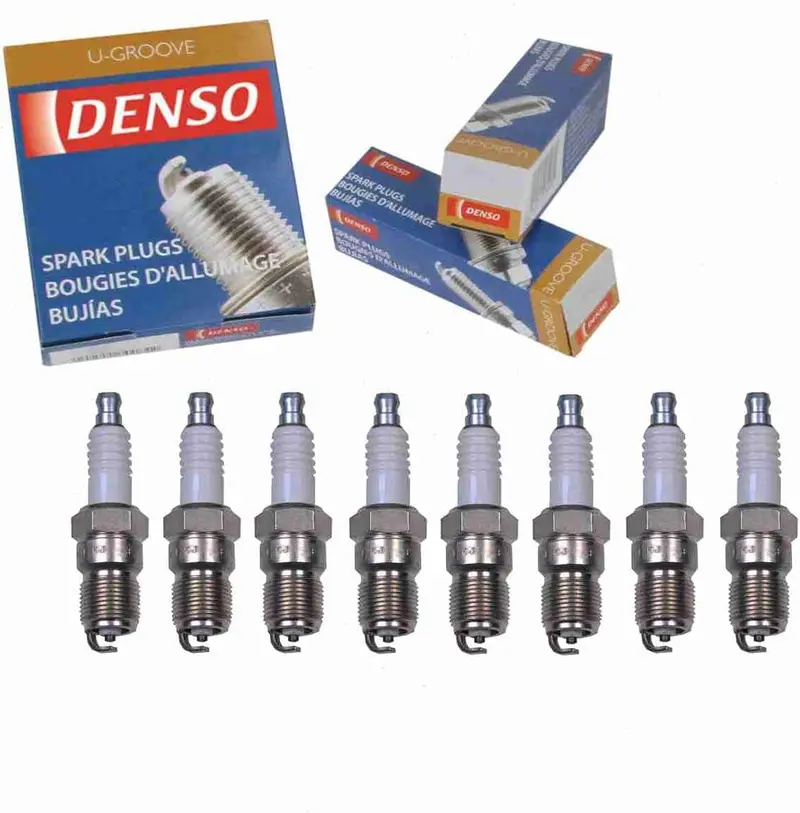 8 Pc Denso Standard U-Groove Spark Plugs Compatible With Cadillac Dts 4.6L V8 2006-2010 1