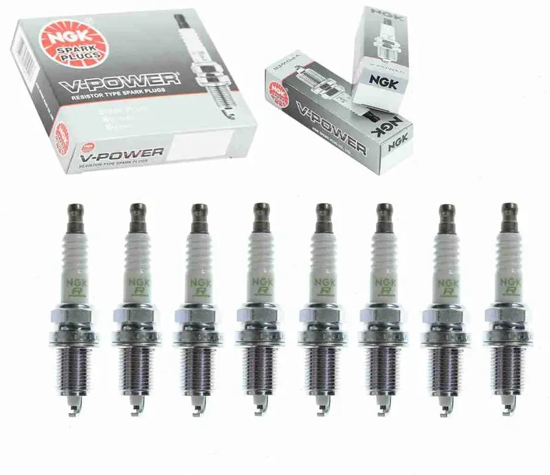 8 Pc Ngk V-Power Spark Plugs Compatible With Bmw 650I 4.8L V8 2006-2010 1