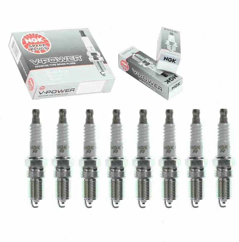 8 Pc Ngk V-Power Spark Plugs Compatible With Chevrolet K1500 Suburban 5.7L V8 1996-1999 1