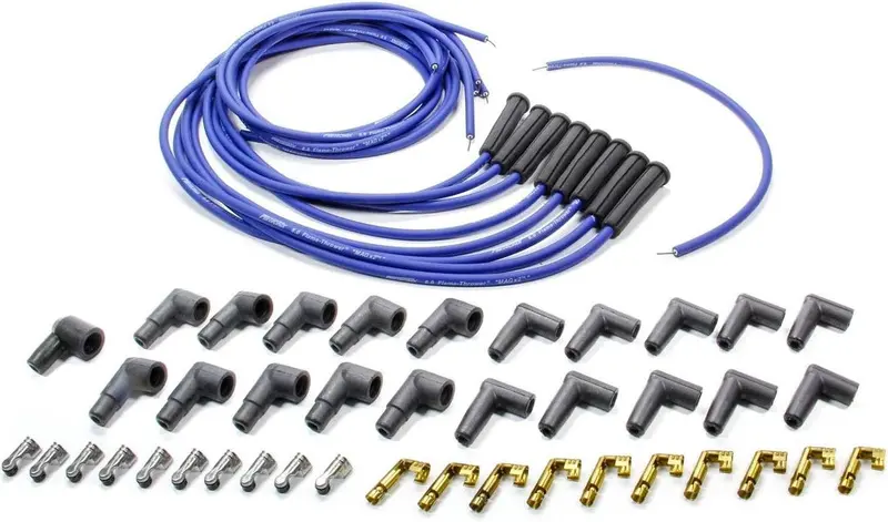 808380 Flame-Thrower Blue Universal 180 Degree 8Mm 8 Cylinder Spark Plug Wire 1
