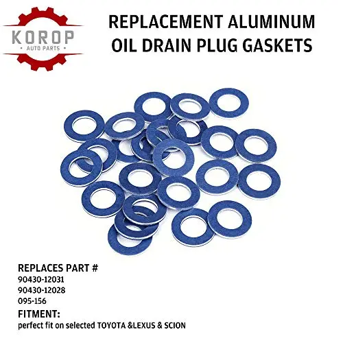 90430-12031 (24Pcs) Aluminum Oil Drain Plug Gaskets Fits For Toyota Lexus Scion Crush Washer Seals Replaces# 9043012031 2