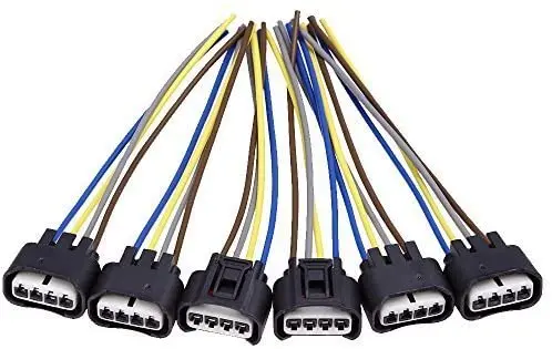 90980-11885 Ignition Coil Connector Plug Harness For Toyota Lexus 4-Way Female (Pack Of 6) 1