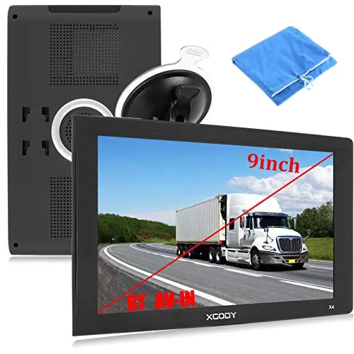 9Inch Truck Gps Navigation For Car Big Touchscreen Gps Navigator Bluetooth Av-In Xgody 8Gb Rom Sat Nav System Navigator Driving Alarm Lifetime Map Updates 1