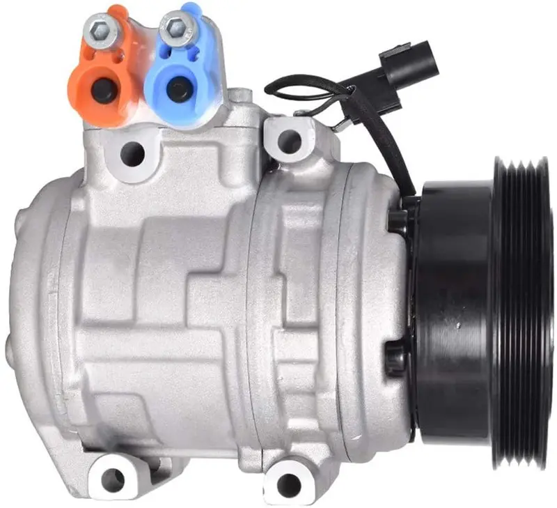 Ac Compressor & A/C Clutch, A/C Ports 4 Grooves Replacement For 05-09 Hyundai Tucson 2.0L, 04 Kia Spectra 1.8L, 04-06 Kia Spectra 2.0L, 05-06 Kia Spectra5 2.0L, 05-10 Kia Sportage 2.0L Co 21014C 1