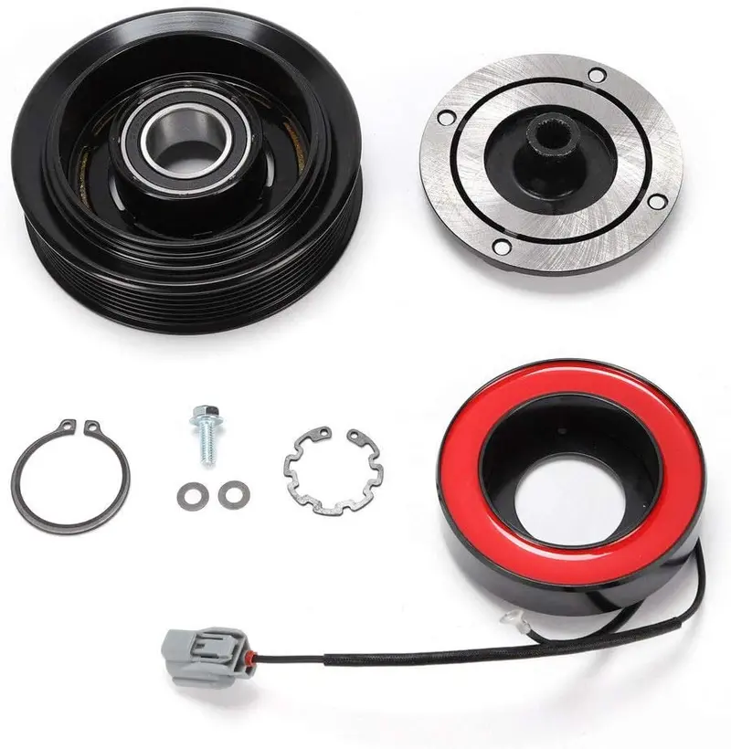 Ac Compressor Clutch Set Pulley Bearing Coil Plate Fit Honda Accord 03-07 2.4L Ir Conditioning Repair Kit Plate Pulley Bearing Coil 1