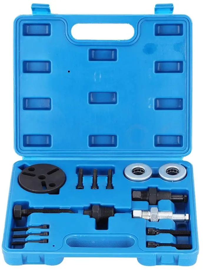 Air Conditioner Clutch Kit, 15Pcs/Set Automotive Car A/C Air Conditioner Remover Compressor Clutch Puller Installer Part Tool 1