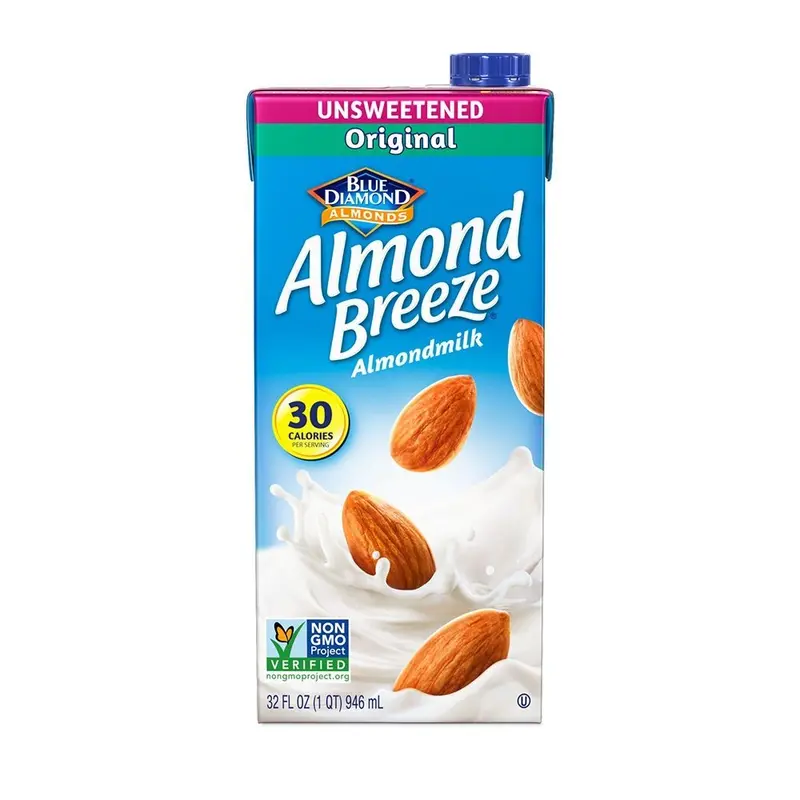 Almond Breeze Dairy Free Almondmilk, Unsweetened Original, 32 Ounce (Pack Of 12) 1
