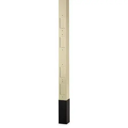 Alum Srvice Pole, Ivory, 10 Ft. 2"L, 2.13"W 1
