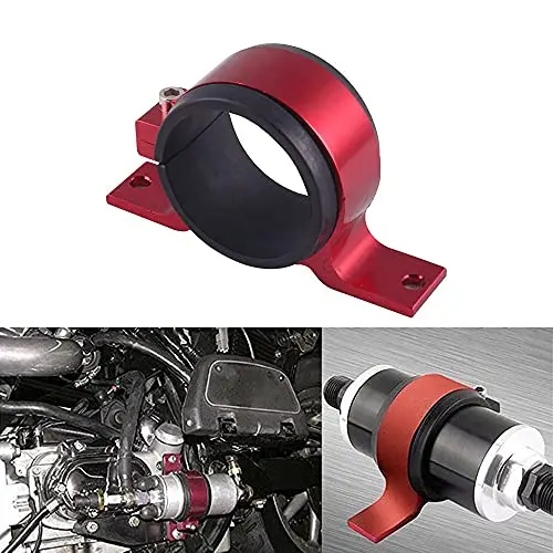 Aotokoop Universal Car Fuel Pump Fuel Filter Mounting Bracket, 60Mm Single Clamp Cradle - Red 2