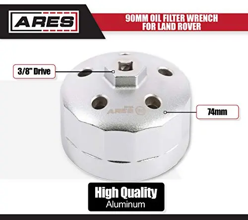 Ares 56026 - Llave De Filtro De Aceite De 3.543 In Para Land Rover - 3/8 Pulgadas - Quitar Fácilmente Los Filtros De Aceite En Vehículos Land Rover Y Range Rover 4