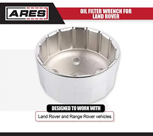 Ares 56026 - Llave De Filtro De Aceite De 3.543 In Para Land Rover - 3/8 Pulgadas - Quitar Fácilmente Los Filtros De Aceite En Vehículos Land Rover Y Range Rover 5