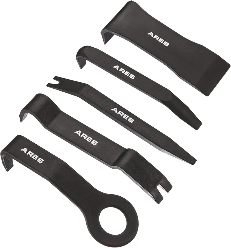 Ares 70223-5-Piece Non-Marring Auto Trim Removal Prybar Set - Remove Trim With Ease - Fasteners, Molding, And Dash Panel Removal Set 1
