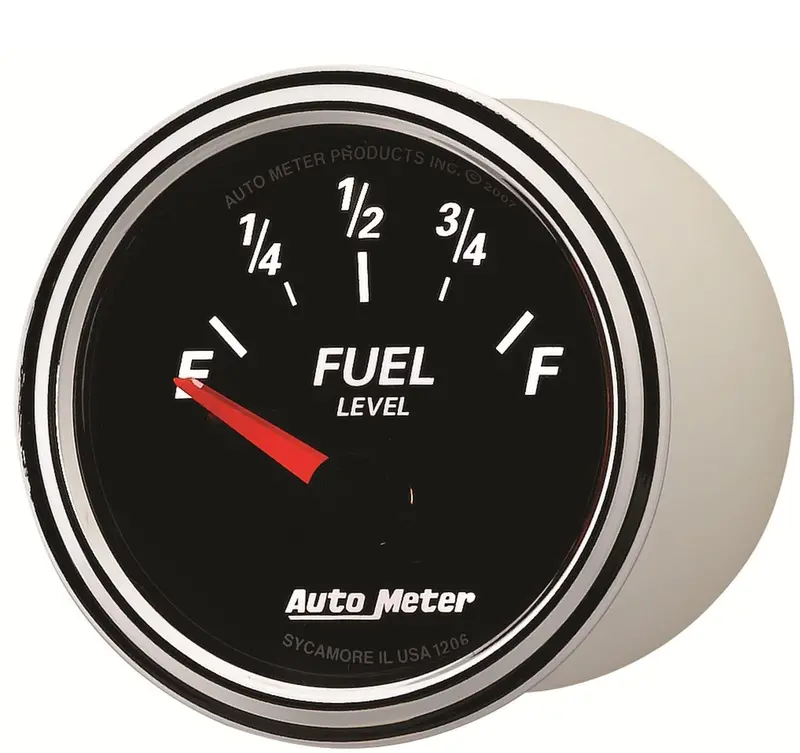 Auto Meter 1206 Designer Black Ii 2-1/16" Short Sweep Electric Fuel Level 1