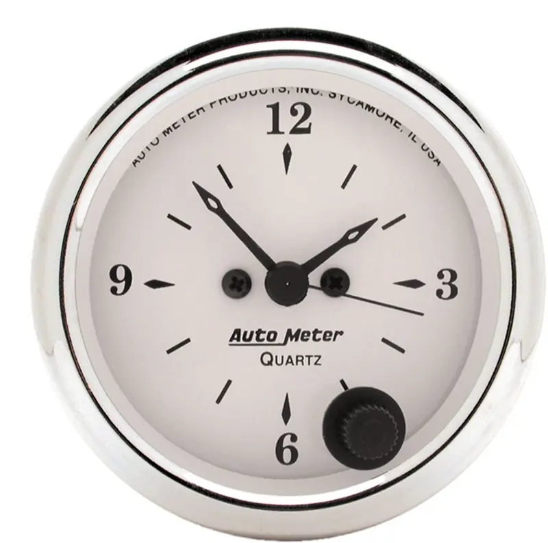Auto Meter 1686 Old Tyme White Clock,2.3125 In. 1