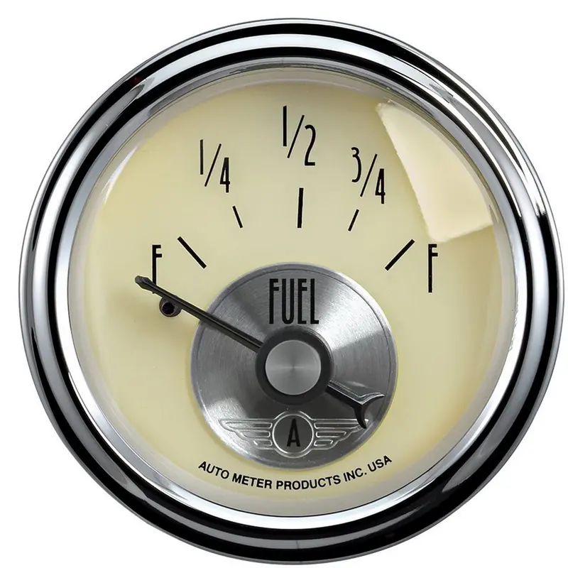 Auto Meter 2013 Prestige Antique Ivory 2-1/16" 0-90 Ohm Fuel Level Gauge 1