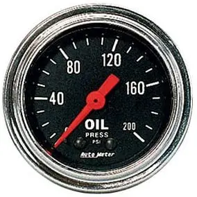 Auto Meter 2422 Traditional Chrome Mechanical Oil Pressure Gauge 1