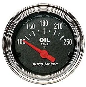 Auto Meter 2542 Traditional Chrome Electric Oil Temperature Gauge 1