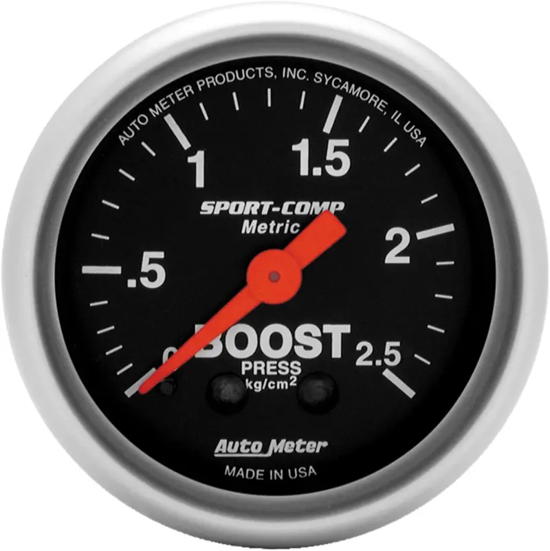 Auto Meter 3303-M Sport-Comp Mechanical Boost/Vacuum Gauge 1