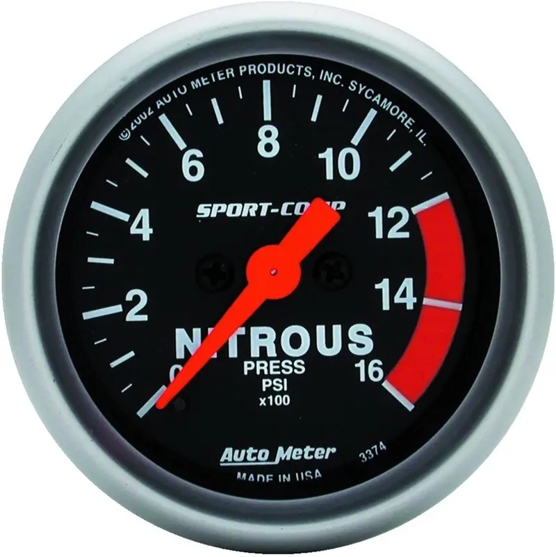Auto Meter 3374 Sport-Comp Electric Nitrous Pressure Gauge 1