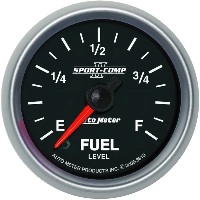 Auto Meter 3610 Sport-Comp Ii 2-1/16" Universal Stepper Fuel Level Programmable Empty - Full Range Gauge 1