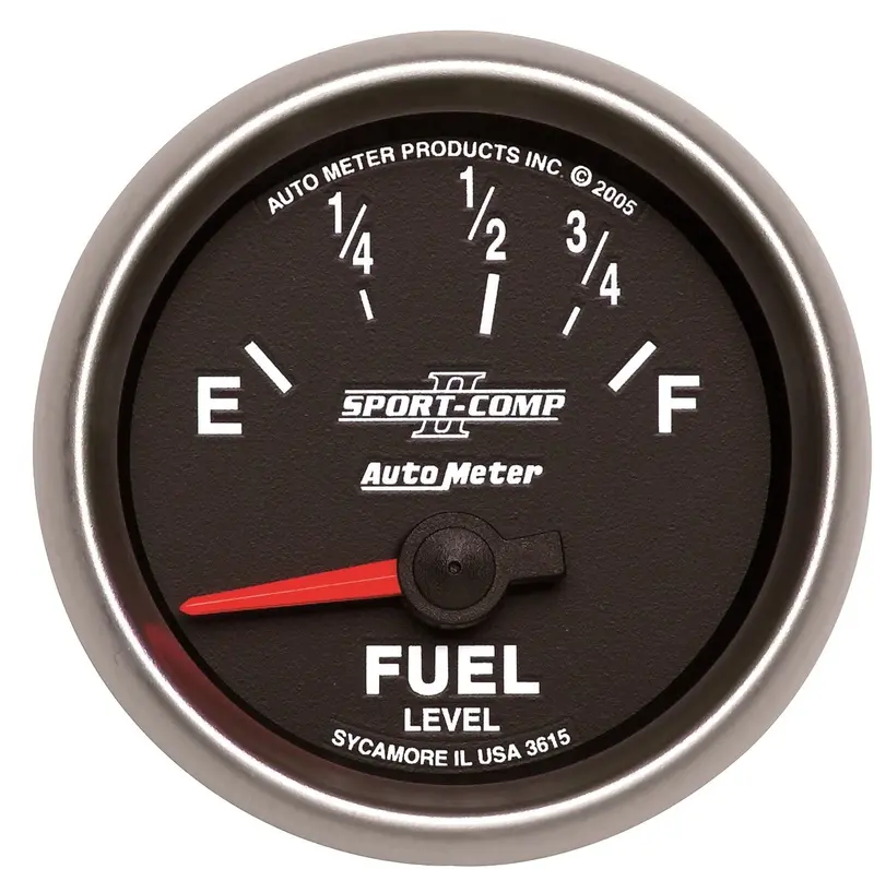 Auto Meter 3615 2-1/16" 73E/ 10 F Short Sweep Electric Fuel Level Gauge 1