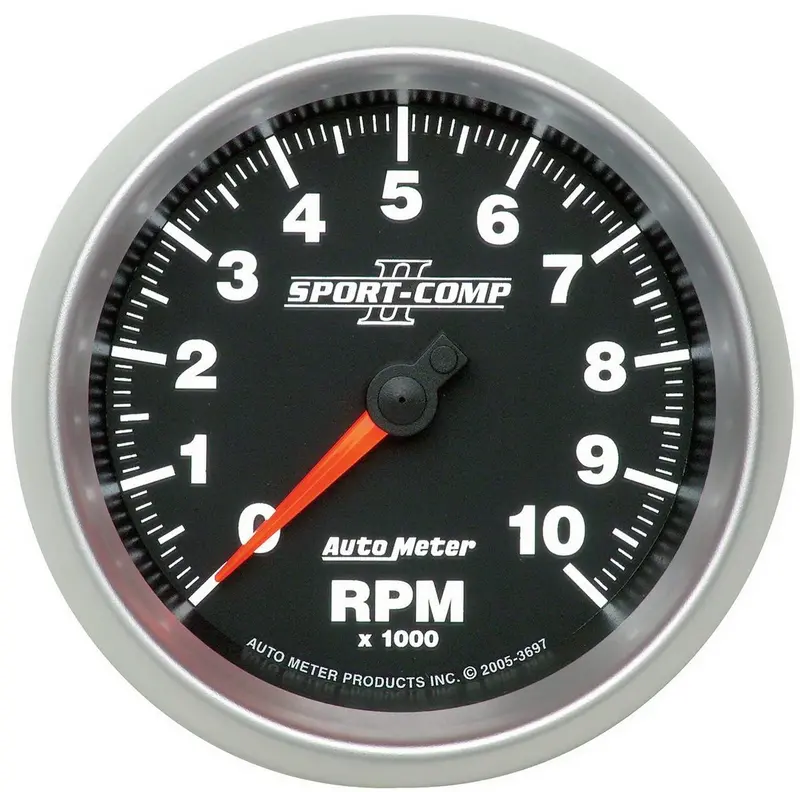 Auto Meter 3697 Sport-Comp Ii 3-3/8" 10000 Rpm In-Dash Tachometer 1