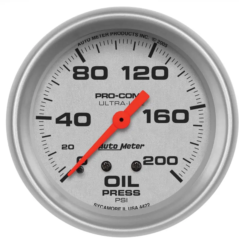 Auto Meter 4422 Ultra-Lite Mechanical Oil Pressure Gauge,2.625 In. 1