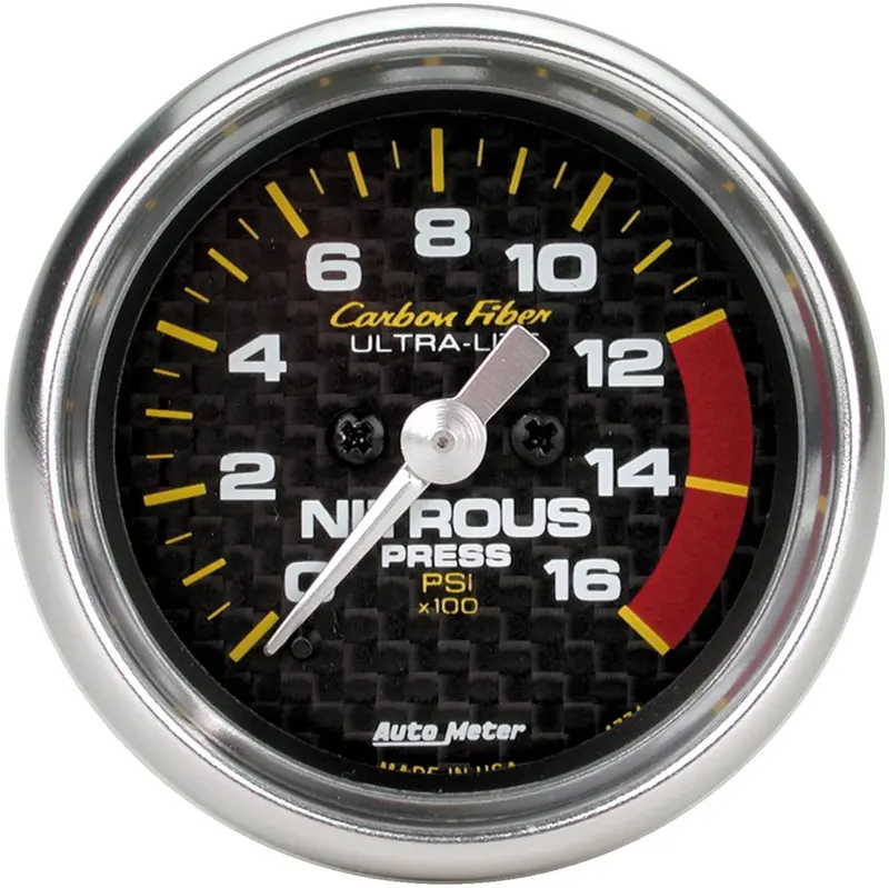 Auto Meter 4774 Carbon Fiber Electric Nitrous Pressure Gauge 1