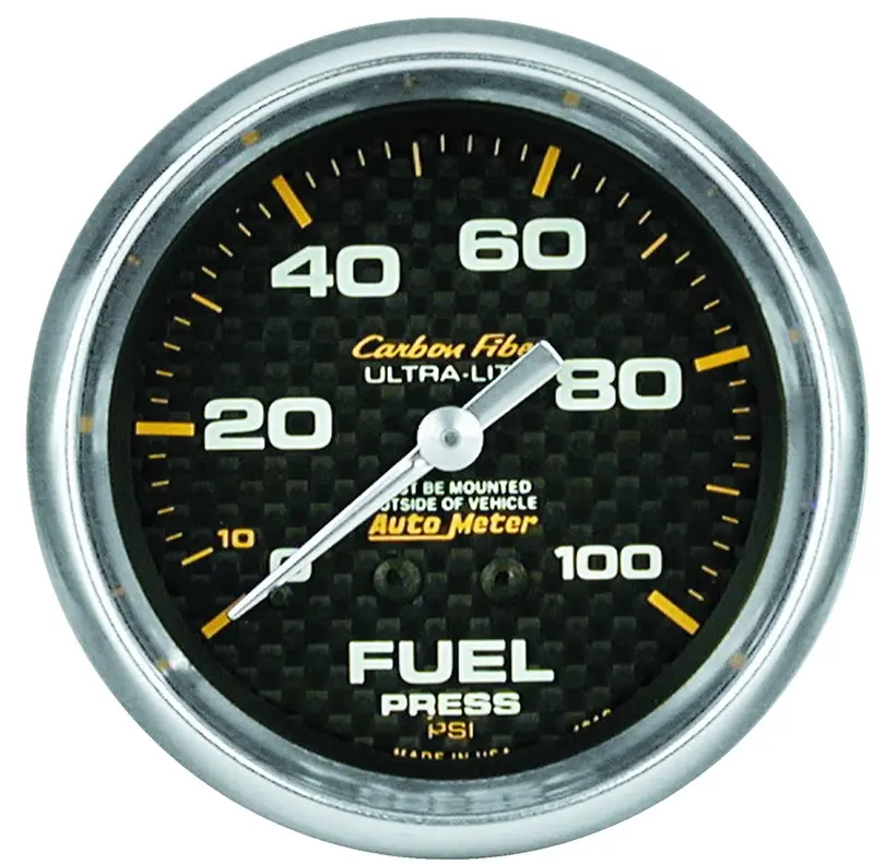 Auto Meter 4812 Carbon Fiber Mechanical Fuel Pressure Gauge 1