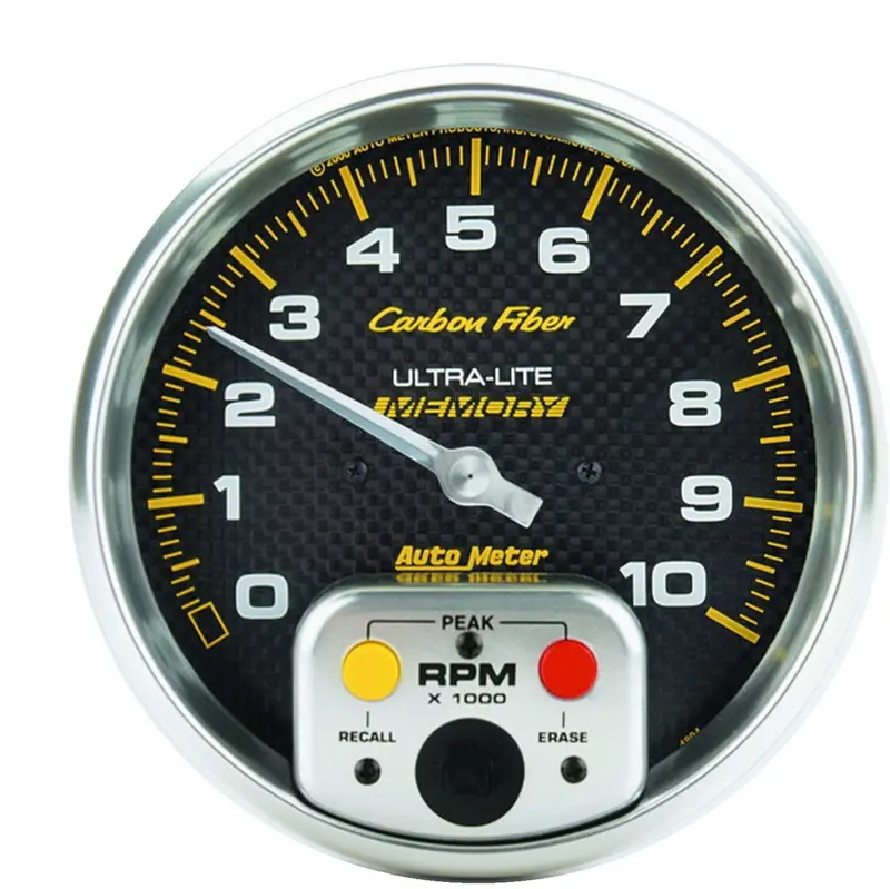 Auto Meter 4894 Carbon Fiber Electric In-Dash Tachometer 1