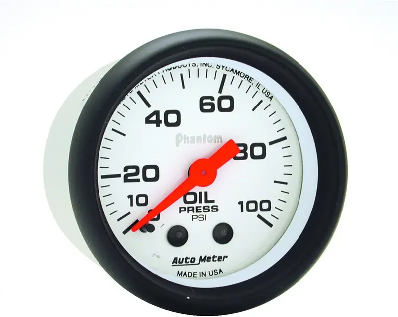 Auto Meter 5721 Phantom Mechanical Oil Pressure Gauge, 2.3125 In. 1